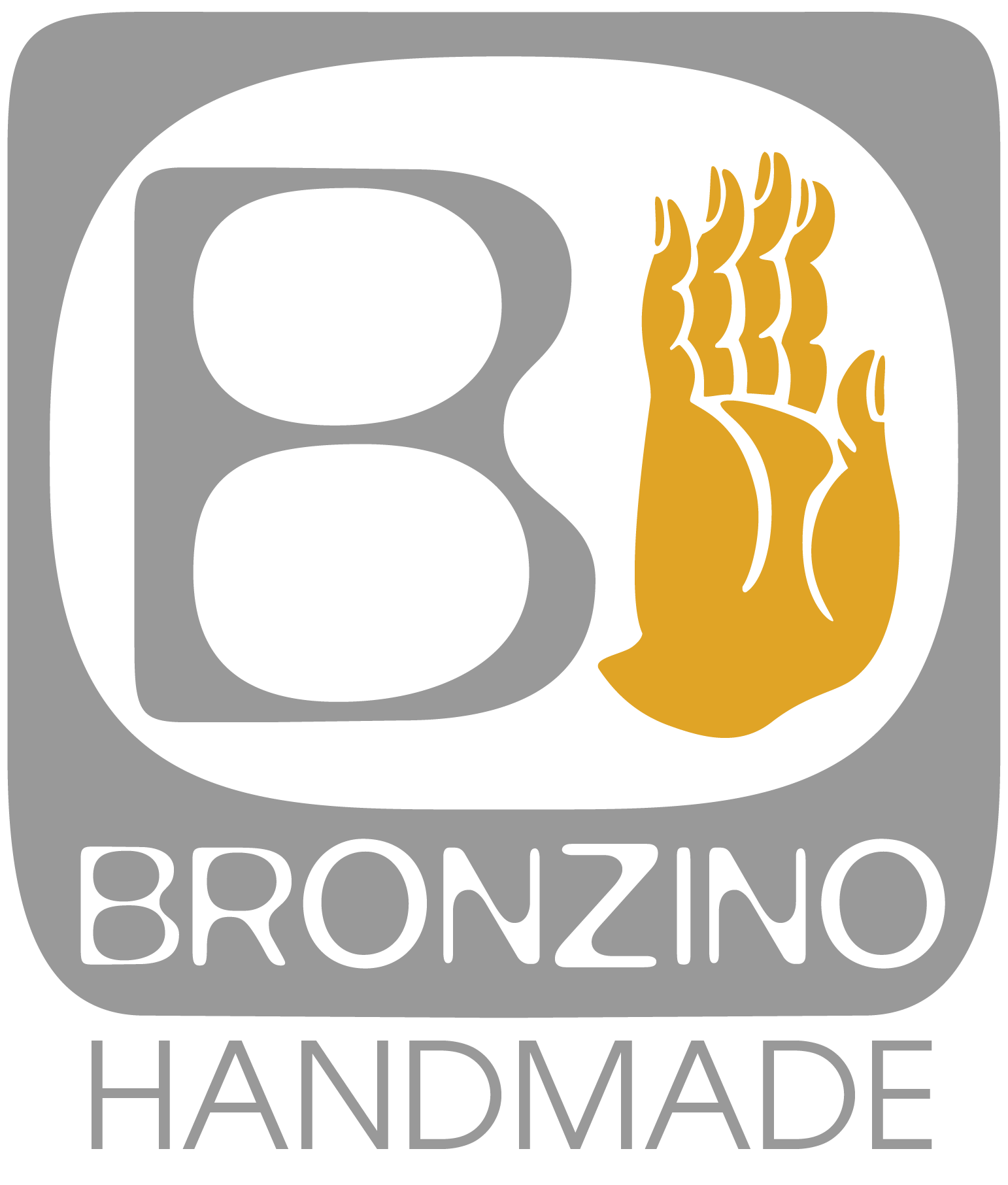 BRONZINO Logo is a B and a Hand